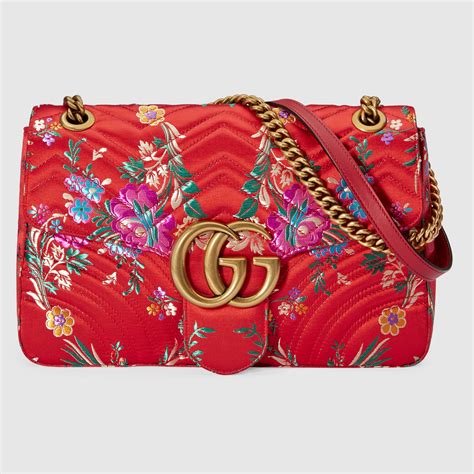 gucci marmont colorful|Gucci pink mini flower pouch.